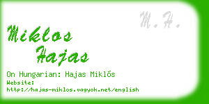 miklos hajas business card